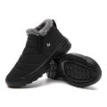 Men's Snow Boots, Winter Warm Shoes, Fuzzy Lining Windproof Hiking Boots, Winter Insulated Shoes, Fuzzy Lining Windproof Hiking Boots.
