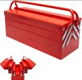 PORTABLE 5 TRAYS METAL TOOL BOX 21". 