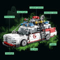 MOC Creative Ghostbusters ECTO-1 Vehicle Technical Building Blocks Racing Car Model Car Assembly Bricks  for Kids. 