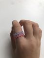 simple seed Beaded rings in cute design new fashion for girls. 