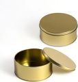 Dream Cake Tin 5.5 Inch Box Gold Round Empty Decorative Tin Box / Gift Box - Pack of 4. 
