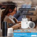 Tuya WIFI 16A EU Smart Plug Smart Socket With Power Monitoring Timing APP Remote Control Support Alexa  Home Voice Control. 