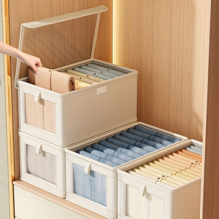 Large%20Foldable%20Canvas%20Storage%20Box%20with%20Clear%20Window%20-%20Organize%20and%20Store%20Clothing%20Space-Saving%20Home%20Closet%20Organizer%20-%20Image%205