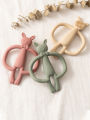 Color Kids 1PCS Silicone Teether Toys Baby Nursing Teether s Newborn Cartoon Rabbit Teether Toys Teething Infant Chewing Toy. 