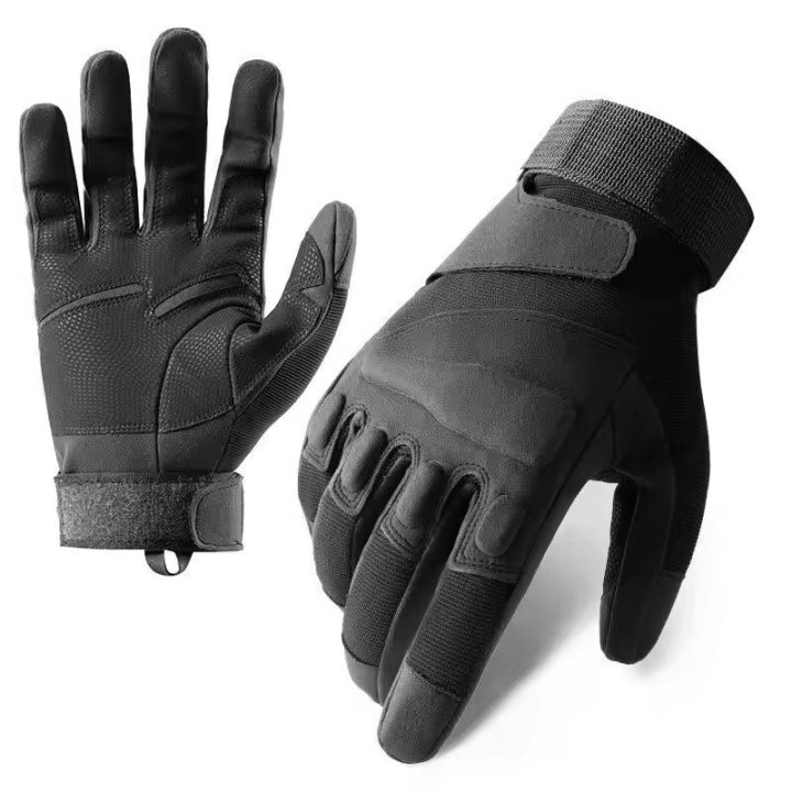 Spring Autumn Tactical Gloves Men's Shell Protection Thickened All Finger Touch Screen Outdoor Riding Cold Protection