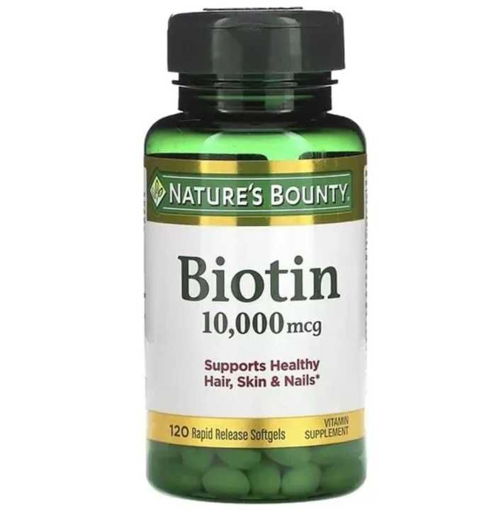 Nature’s Bounty Biotin 10,000 mcg 120 Softgels | Daraz.pk
