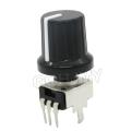 5 Sets RV09 Vertical 1K 10K 20K 50K 100K 500K Ohm Adjustable Resistor 9 Type 3pin Seal Potentiometer for Arduino with knob cap. 