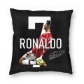1pc Cristiano Ronaldo CR7 Decorative Pillowcases for Cozy Living Room and Bedroom Soft Machine Washable Cores Not Included. 