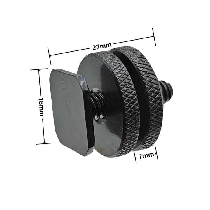 Dual%20Nut%20Cold%20Shoe%201/4%20Hot%20Shoe%20Mount%20Phone%20Holder%20Adapter%20Bracket%20For%20Double-Layer%20Camera%20Hot%20Shoe%20Adapter%20Accessories%20-%20Image%202