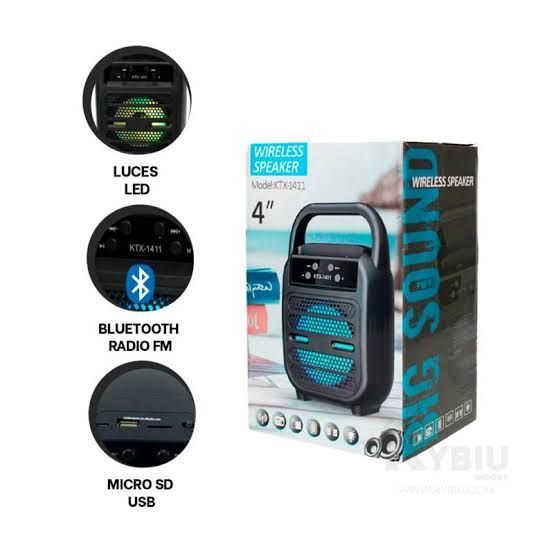 KTX-1411 Wireless Bluetooth Portable Speaker 4 inch
