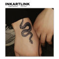 INKARTLINK Geometric Snake Tattoo Patch 1-2 Weeks Long lasting Polygonal Scale Splicing Waterproof Temporary Tattoo. 