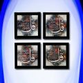 4 piece beautiful islamic calligrphy 4 Qul frame 6"×6" (4 qul frame). 
