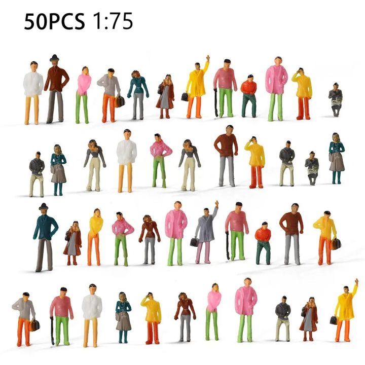 50Pcs%201:75%20Model%20Miniature%20Figures%20Model%20Scale%2019-25mm%20Painted%20Scenes%20Moing%20People%20Assorted%20Poses%20Random%20Scale%20Passenger%20-%20Image%203