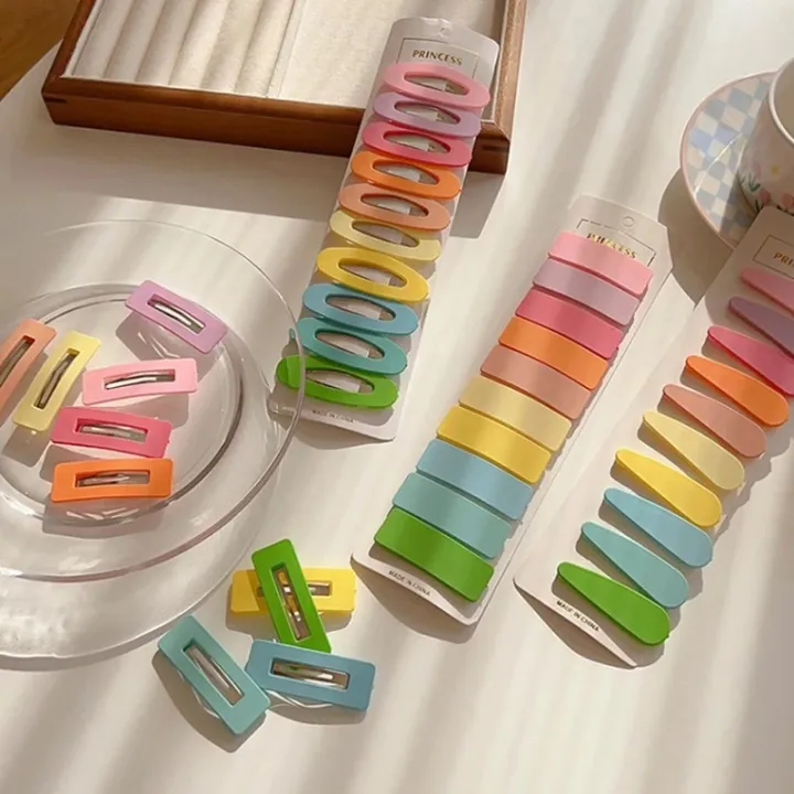 10pcs%20Frosted%20Simplicity%20Hairpins%20for%20Girls%20Rectangle%20Oval%20Drop%20Square%20Hair%20Clips%20for%20Kids%20Snap%20Hair%20Clips%20Hairpins%20Click%20Clack%20-%20Image%204
