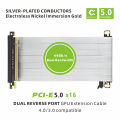 METALFISH PCIe5.0/4.0/3.0 x16 Riser Cable GPU Extension Wire for ITX Chassis Mini Compact Case RTX 5090/4090 & RX 7900 XTX. 