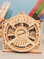 3D Wooden Puzzles Perpetual Calendar Pen Holder Mechanical Propelled Construction Model Kits For Teens and Adults,Age14+. 