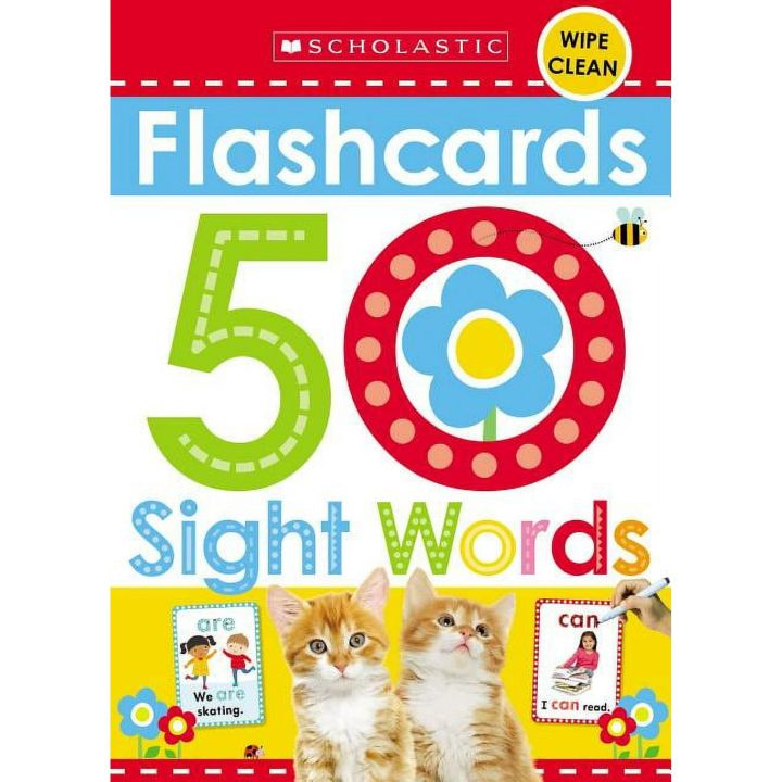 Jumbo Size 50 Sight Words Flashcards: Scholastic Early Learners (Flashcards) Hardcover Scholastic Early Learners: Interactive books for hands-on learning. Perfect for babies, toddlers, preschoolers, kindergartners, and first graders, too!
