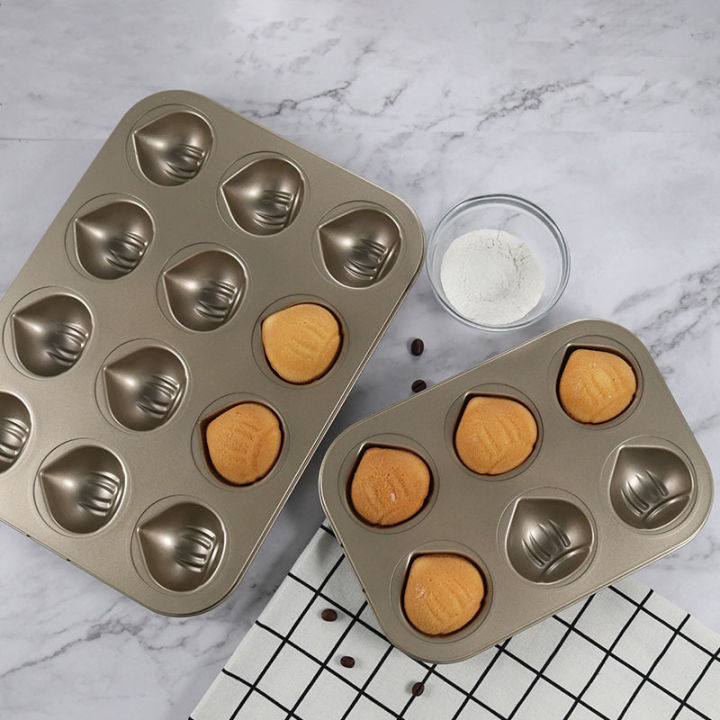 1Pieces Chestnut Shaped Cake Baking Tray Mold Carbon Steel Kitchen Baking Tool Outdoor Tableware