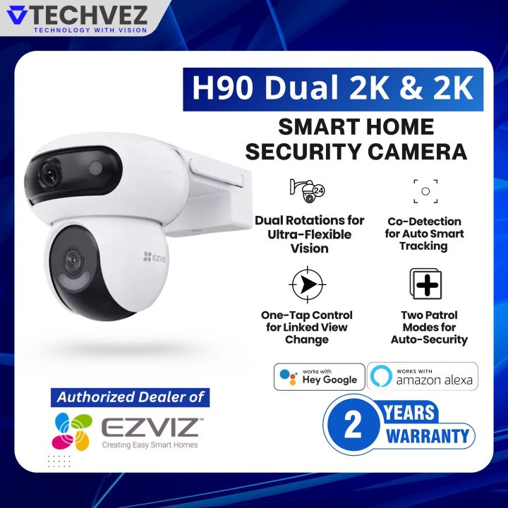 EZVIZ H90 Smart Security Camera Dual 2K+ Wireless Outdoor IP Camera with AI, Night Vision, and Dual-Lens Pan-Tilt