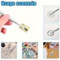 Precision Stamp & Collectible Tweezers with Wide Tip for stamps coins philately Durable for philately for coin collecting.