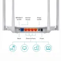 TP-Link Archer C50 Black AC1200 Wi-Fi Dual Band Router, 4 x 10/100 Mbps Fast Ethernet Ports, Supports MU-MIMO, Beamforming, Guest WiFi, Access Point Mode, IPv6 and Parental Controls.