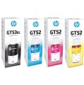 HP GT53XL(Black) & GT52(Cyan/Yellow/Magenta) Ink Full Set. 