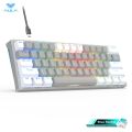 AULA F3261 RGB effect USB Mini Mechanical Gaming Keyboard Red Switch 61 Keys Wired Separated detachable cable for Mac Windows. 