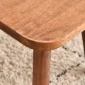 1pc All Solid Wood Shoe Changing Stool, Small Walnut Color Stool For Living Room, Entrance, Bathroom, Bedroom, Kitchen. 