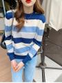 Autumn Winter Women Sweaters Long Sleeve Knitted O Neck Striped Pullover Sweater Femme Basic Solid Jersey Tops Fashion Clothes. 
