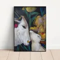 F-Indian Art Cow and Lotus Golden Poster Kraft Club Bar Paper Vintage Poster Wall Art Painting Bedroom Study Stickers. 
