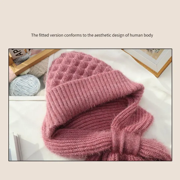 Winter%20Knitted%20Integrated%20Hat%20Scarf%20Set%20Cold%20Proof%20Ear%20Protection%20Scarf%20Warm%20Beanies%20Cycling%20Windproof%20Ladies%20Outdoor%20Caps%20-%20Image%204
