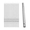 20 Pcs Reusable Barbecue Skewer Rotatable Flat Metal Barbecue Skewers for Garden Courtyard Barbecue. 