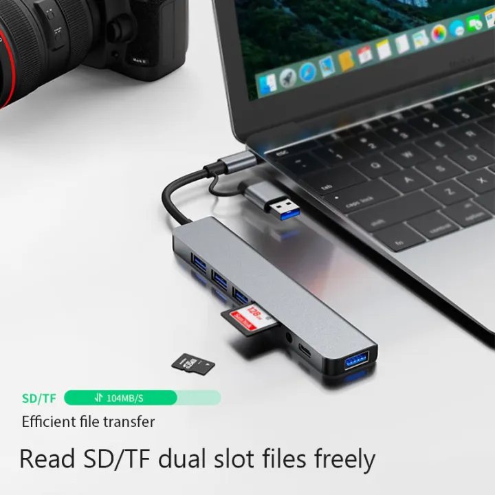 8 in 1 Port USB C Expander USB 3 Hub Type C Splitter Type C Dock ...