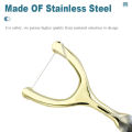Replaceable Dental Floss Stainless Steel Y Shape Floss Holder Reusable Toothpick Portable Hilo Dental Floss Dental Teeth Sticks.
