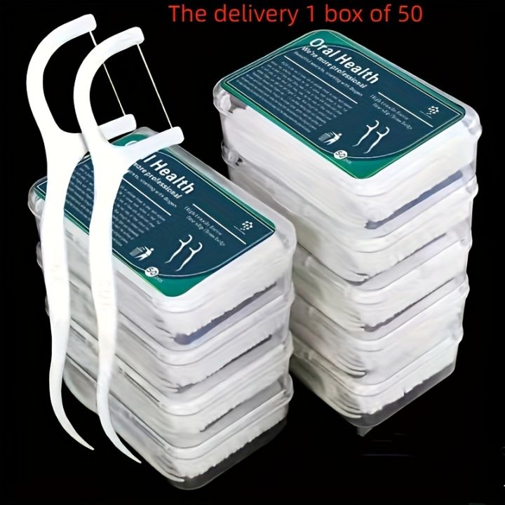 50pcs%20Dental%20Floss,%20Deep%20Cleaning%20Dental%20Floss%20For%20Proper%20Oral%20Care,%20Portable%20Disposable%20Dental%20Floss%20Picks%20For%20Travel%20Daily%20Lif%20-%20Image%202