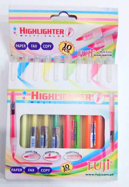 Fuji highlighter Marker in different colors (pack of 10)