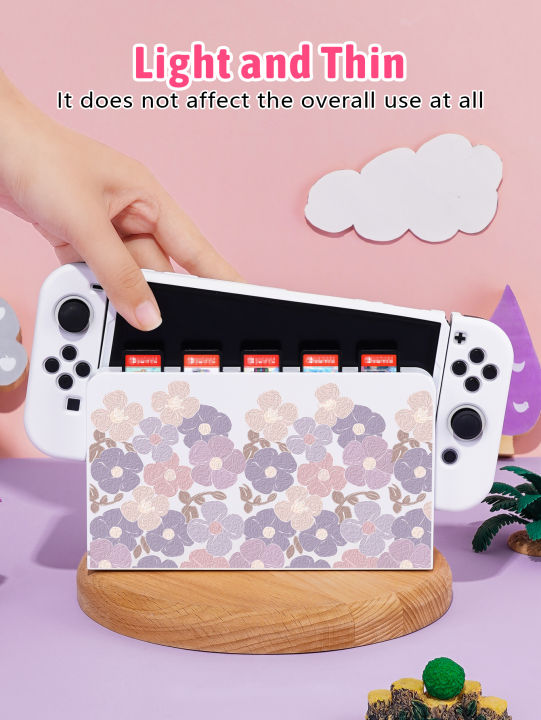 Flowers%20Protective%20Cover%20For%20Nintendo%20Switch%20Charging%20Dock%20Station%20Decorative%20Replacement%20Front%20Plate%20Case%20Accessories%20-%20Image%205