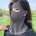 Summer Full Face Hyaluronic Acid Sunscreen Mask UPF 50+UV Protection Breathable Ice Silk Mask for Ladies and Men's Outdoor Spor.