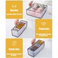 Set of 3 Bra, Socks and Underwear Organizer Box Dormitory Home Closet Drawer Organizers for Underwear Bra Socks Cabinet Separated Foldable Organizers. 