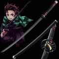 Demon Slayer Sword Real Katana Swords Demon Slayer Cosplay Metal Props Weapon Anime Battle Ready No Cutting Edge Bedroom Decor. 