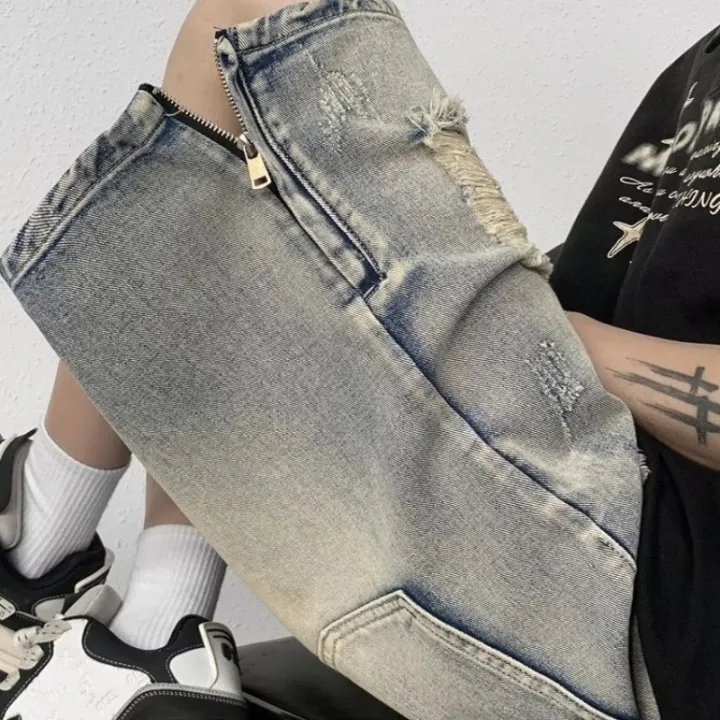 Summer%20ripped%20denim%20shorts%20men's%20cropped%20pants%20trendy%20brand%20fat%20plus%20fat%20plus%20plus%20plus%20size%20loose%20beggar%20mid%20pants%20horse%20pants%20-%20Image%203