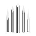 HUHAO 3 Edge Pyramid Engraving Bits 3.175mm Shank Carbide Milling Cutter 20-90D End Mill CNC Engraving Router Bit Wood CNC Tools.