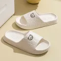 Printting Cute Bear Women Slippers Summer Indoor Soft Cartoon Sandals Bathroom Anti-slip Outdoor Comfy Men Leisure Shoes Couple. 