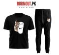 BURNOUT.PK NEW TRENDY SUMMER COLLECTION PRINTED TSHIRTS AND TROUSER TRACKSUIT FOR MENS. 