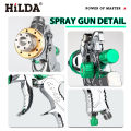 HILDA HVLP Spray Gun 1.4/1.7/2.0/2.5mm Steel Nozzle Gravity Spray Gun DIY Spray Paint Kit Home Car Paint Spray Gun Tools. 