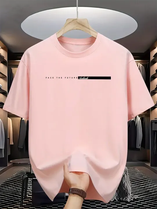 Summer%20Men's%20100%25%20Cotton%20Casual%20Loose%20Fit%20Large%20Letter%20Print%20Round%20Neck%20Short%20Sleeved%20T-Shirt%20Top%20High%20Street%20Unisex%20Style%20-%20Image%205