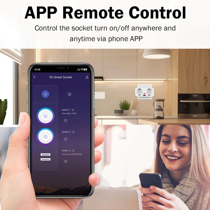 MANHOT%2016A%20WiFi%20Smart%20EU%20Plug%20PD20W/25W%20Fast%20Charge%20Smart%20Plug%202%20in%201%20Socket%20Smart%20Dual%20Outlet%20%20Work%20With%20Tuya%20Alexa%20%20Home%20-%20Image%203