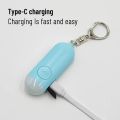 Rechargeable Personal Alarm for Women 130DB Emergency Self-Defense Security Alarm Keychain With LED Light For Kids and Elders.