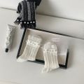 2 pairs Fashionable versatile Women's Socks Thin Solid Color Lace Frilly Socks minimalist Breathable women Transparent Socks. 