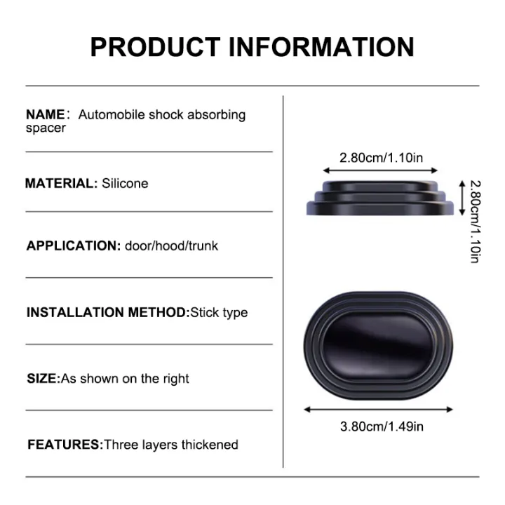SEAMETAL%2012Pcs%20Upgraded%20Car%20Door%20Gap%20Cushion%20Hood%20Bumper%20Shock%20Absorber%20Reduce%20Noise%20Door%20Protection%20Pad%20Universal%20for%20Sedan%20Suv%20-%20Image%207